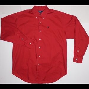 Polo Ralph Lauren Red Button Down Shirt RN# 19672